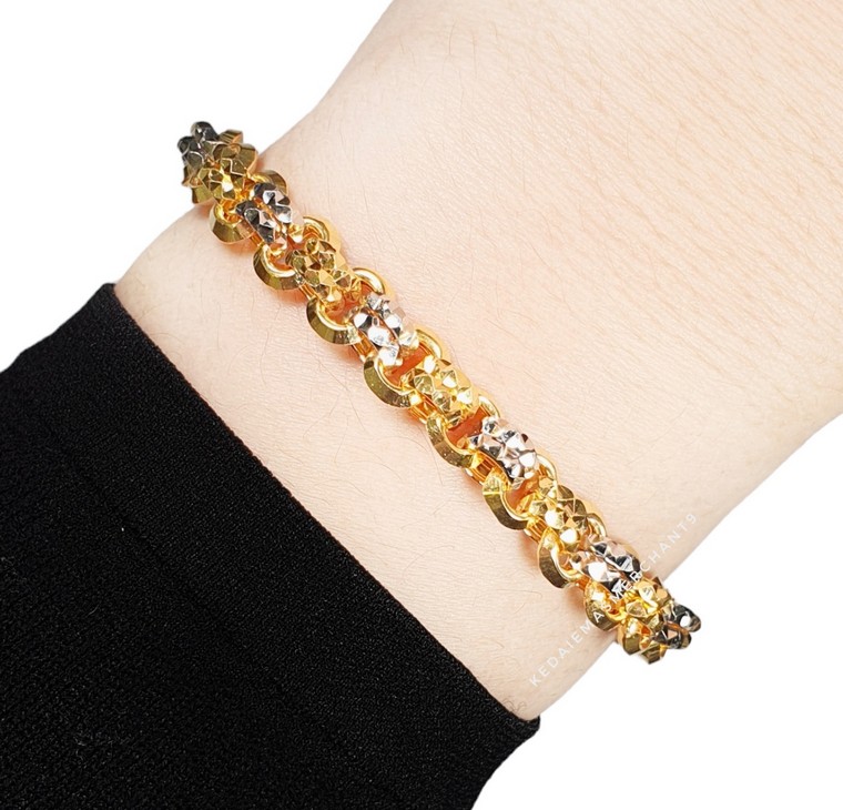 Merchant9 Rantai Tangan Double Kendi Love Gantung Chrome L:0.7CM