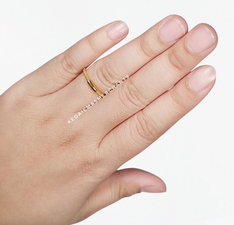 Merchant9 Cincin Emas Minimalist Rope Bamboo