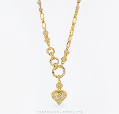 Merchant9 Rantai Leher Choker Mesin Box Kendi Candy Nonagon Love Chrome