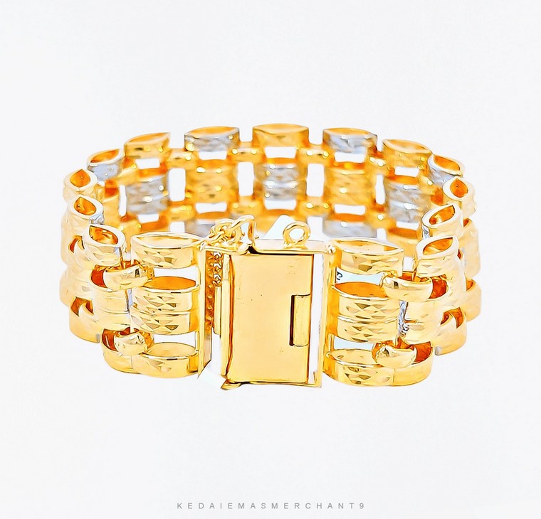 Merchant9 Rantai Tangan Veronica Double Layer Chrome L:1.8CM (Klip Petak)