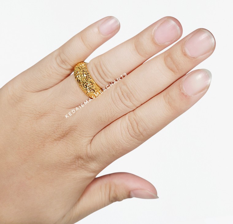 Merchant9 Cincin Emas Klasik Semalu L:1CM