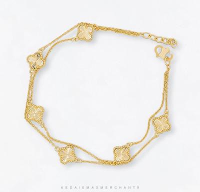 Merchant9 Rantai Tangan Sauh 2 Layer VC Clover L:0.8CM