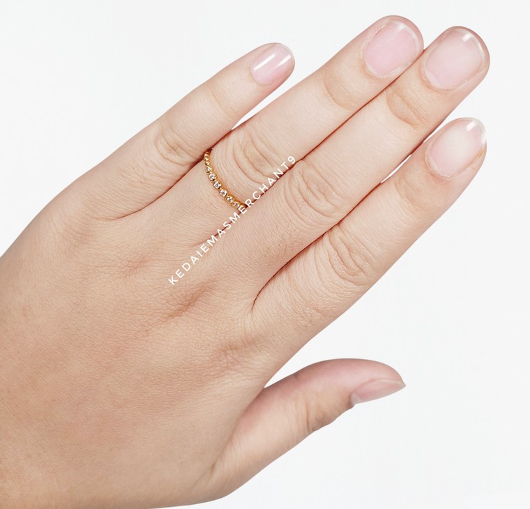 Merchant9 Cincin Emas Minimalist Bubble Permata