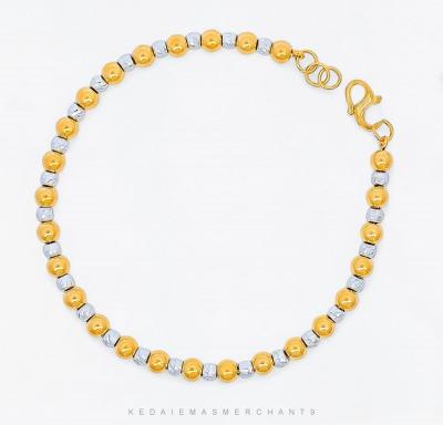 Merchant9 Rantai Tangan Pearl Candy Dimensi Chrome L:0.4CM