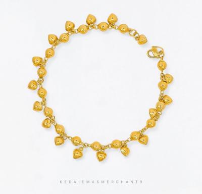 Merchant9 Rantai Tangan Pearl Gantung Love L:0.4CM