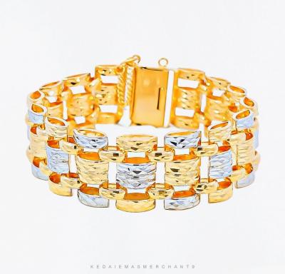 Merchant9 Rantai Tangan Veronica Double Layer Chrome L:1.8CM (Klip Petak)