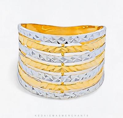 Merchant9 Cincin Emas KLCC 7 Layer Chrome L:1.4CM
