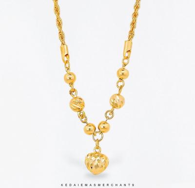 Merchant9 Rantai Leher Choker Pintal Pearl Candy Dimensi Love L:0.2CM