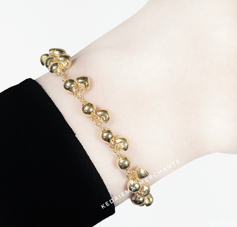 Merchant9 Rantai Tangan Pearl Gantung Love L:0.4CM