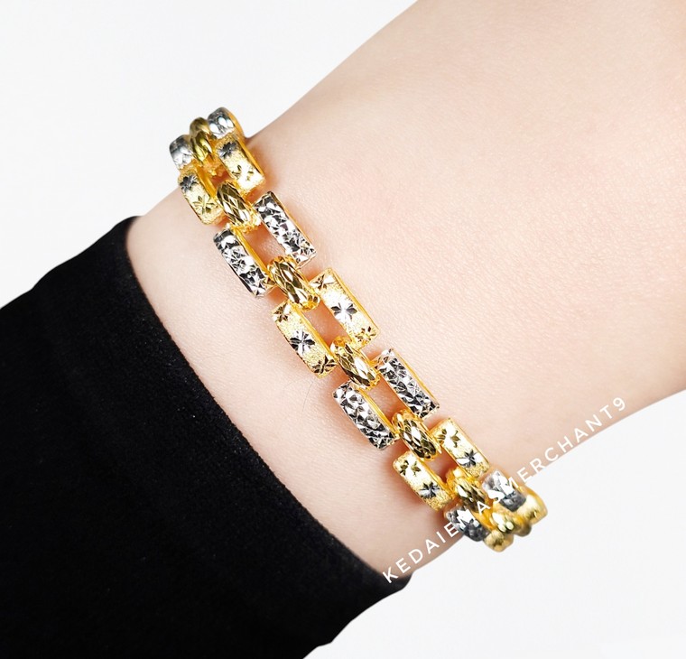Merchant9 Rantai Tangan Veronica Batik Chrome L:0.9CM