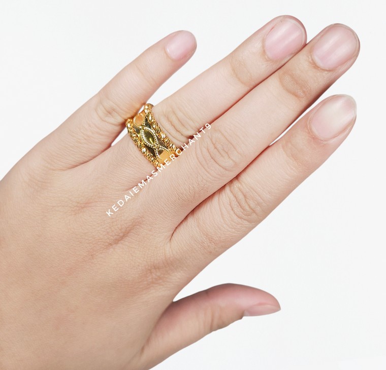 Merchant9 Cincin DAPHNE Plate Tocang Boba L:1CM