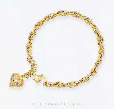 Merchant9 Rantai Tangan Sauh Double Dimensi Love Gantung L:0.5CM
