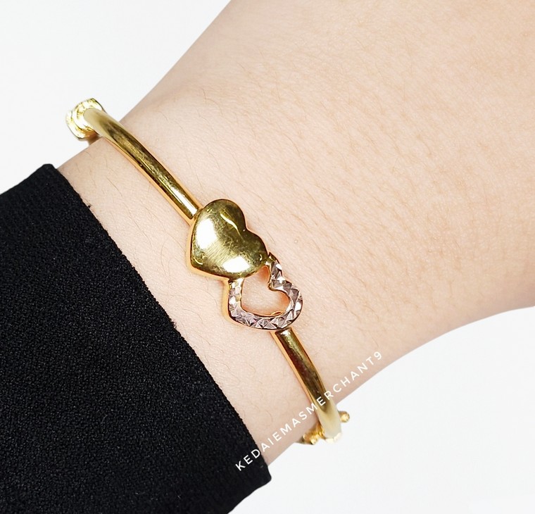 Merchant9 Gelang Oval Love Twin Rose Gold L:0.25CM