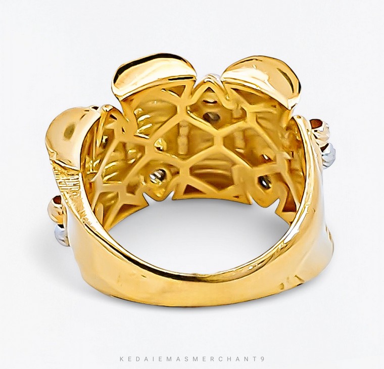 Merchant9 Cincin Emas Aurelie Siput Boba 3C L:1.5CM