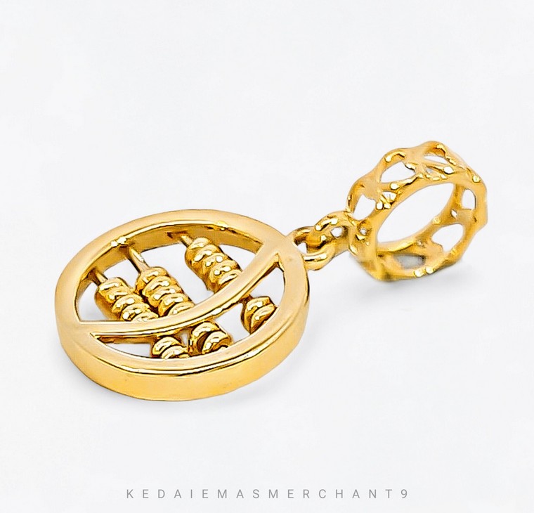 Merchant9 Charm Sempoa Bulat L:1.05CM