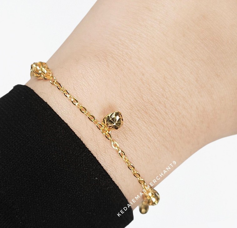 Merchant9 Rantai Tangan Polo Candy Kerawang Gantung Love L:0.15CM
