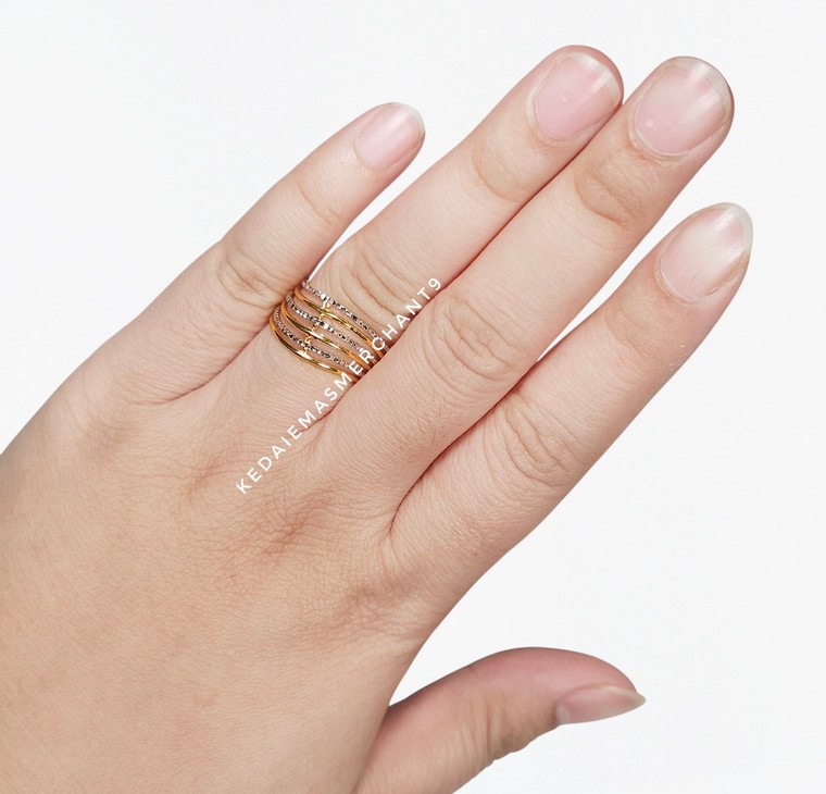 Merchant9 Cincin Emas KLCC 6L Wave Diamond Cut 2C