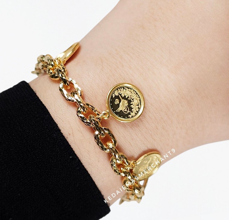 Merchant9 Rantai Tangan Sauh Dimensi Gantung Syiling L:0.5CM