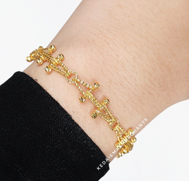 Merchant9 Rantai Tangan Paperclip Arrow Boba L:0.9CM