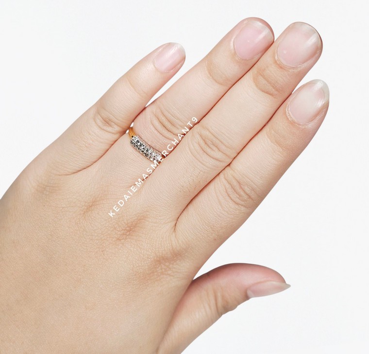 Merchant9 Cincin Emas Lintah Diamond Cut 2C Minimalist