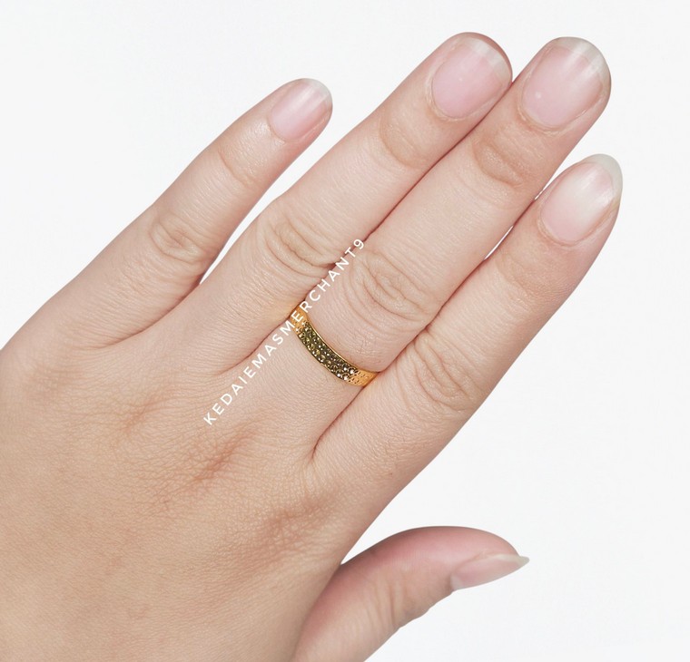Merchant9 Cincin Emas Belah Rotan Siput Polish L:0.4CM
