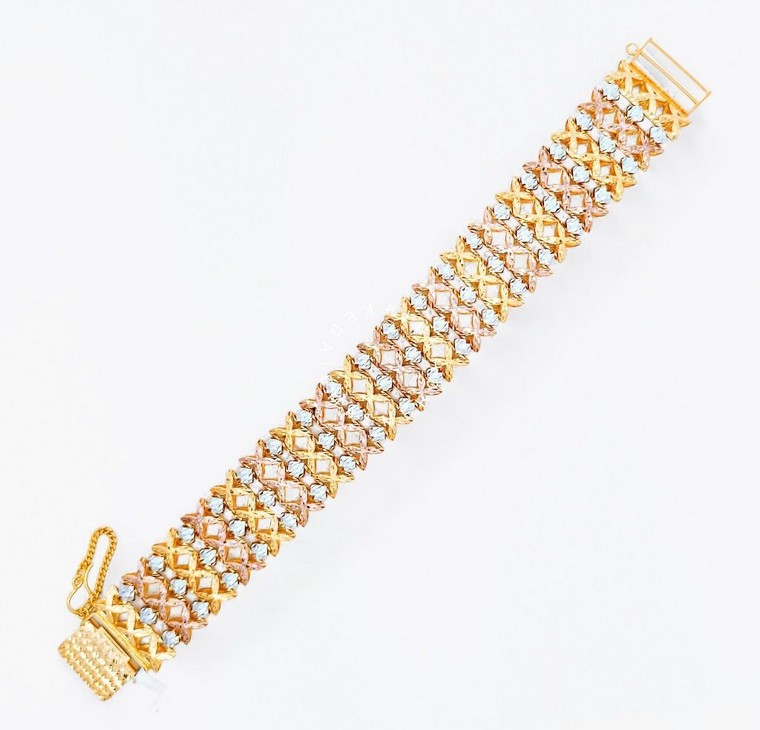 Rantai Tangan Bunga Tanjung 3C 3L L:2.2CM (KLIP PETAK)