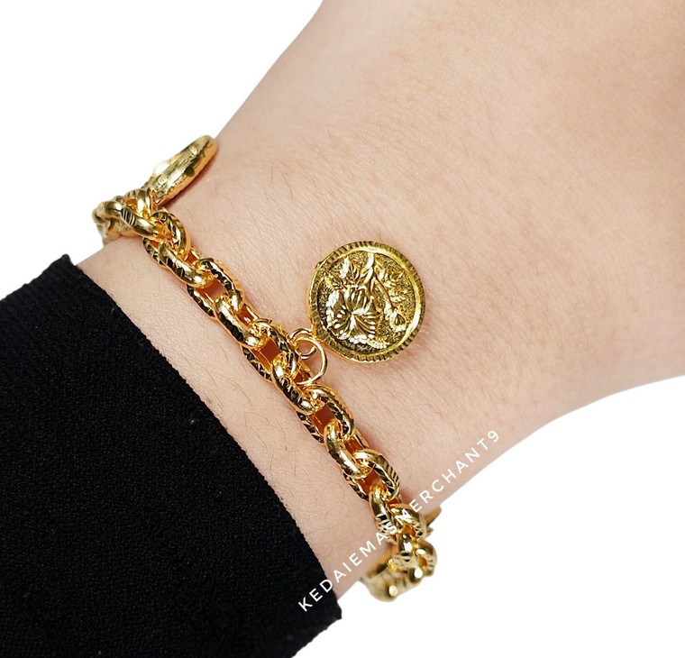 Merchant9 Rantai Tangan Sauh Dimensi Gantung Syiling L:0.5CM