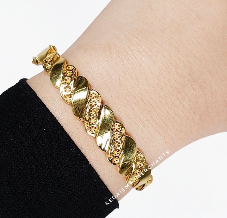 Merchant9 Gelang Tocang Honey Comb Polish Kerawang L:1CM