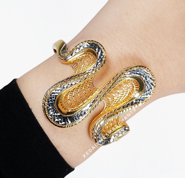 Merchant9 Gelang Wave Kerawang Diamond Cut 2C L:5.3CM