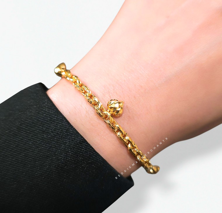 Merchant9 Rantai Tangan Sauh Dimensi Gantung Love L:0.4CM