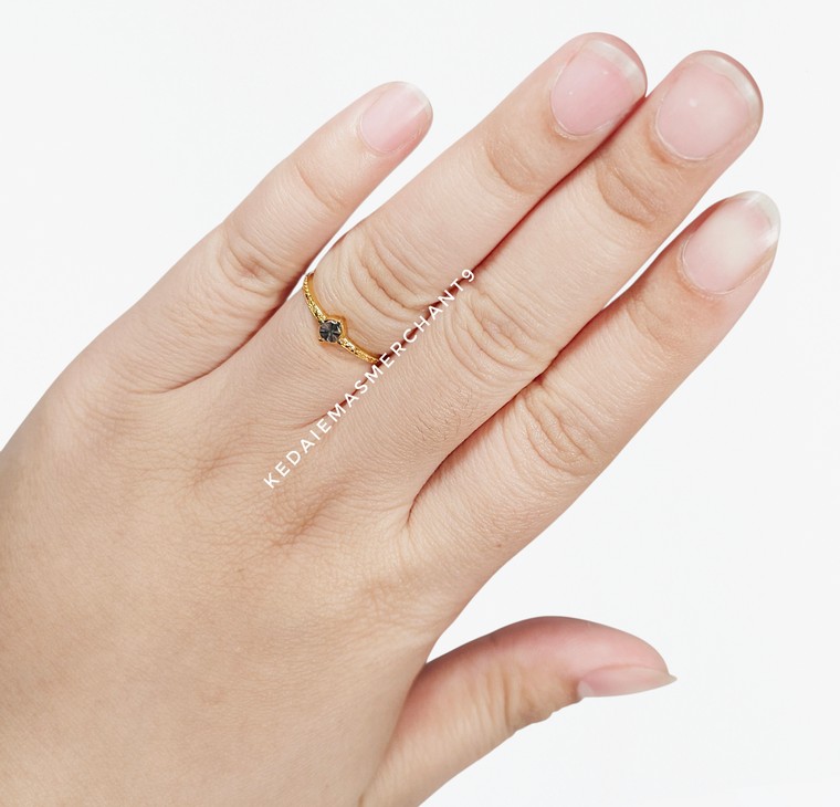 Merchant9 Cincin Emas Minimalist Circle Dimensi L:0.5CM