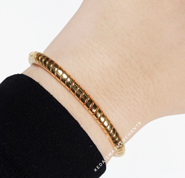 Merchant9 Gelang Twist Plain L:0.4CM (OVAL)