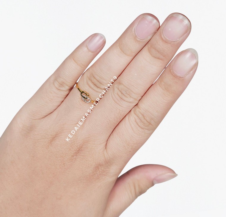 Merchant9 Cincin Emas Buckle Dimensi Polish Minimalist