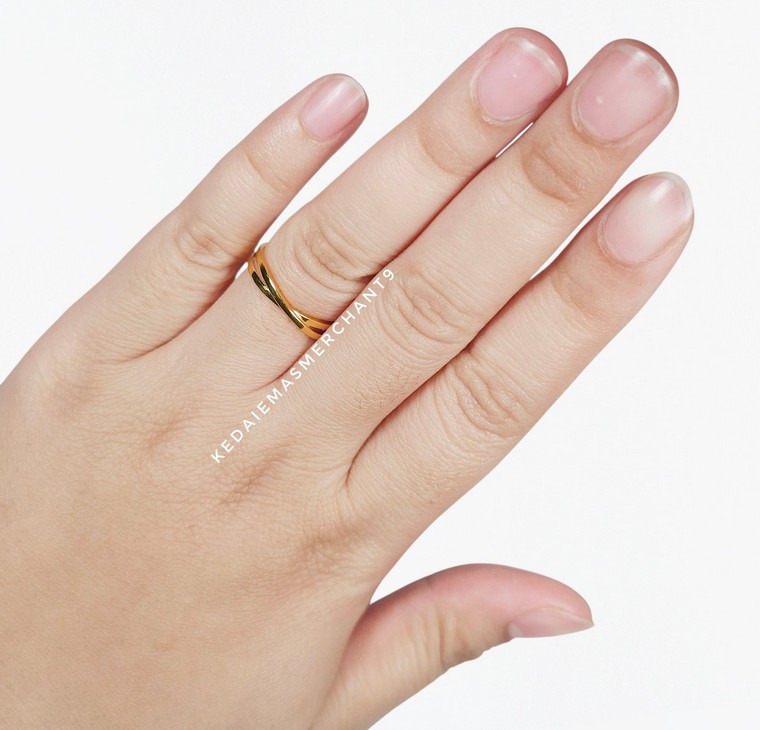 Merchant9 Cincin Emas Silang Polish
