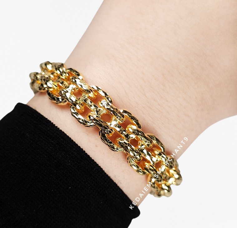 Merchant9 Rantai Tangan Sauh 2 Layer L:1.2CM