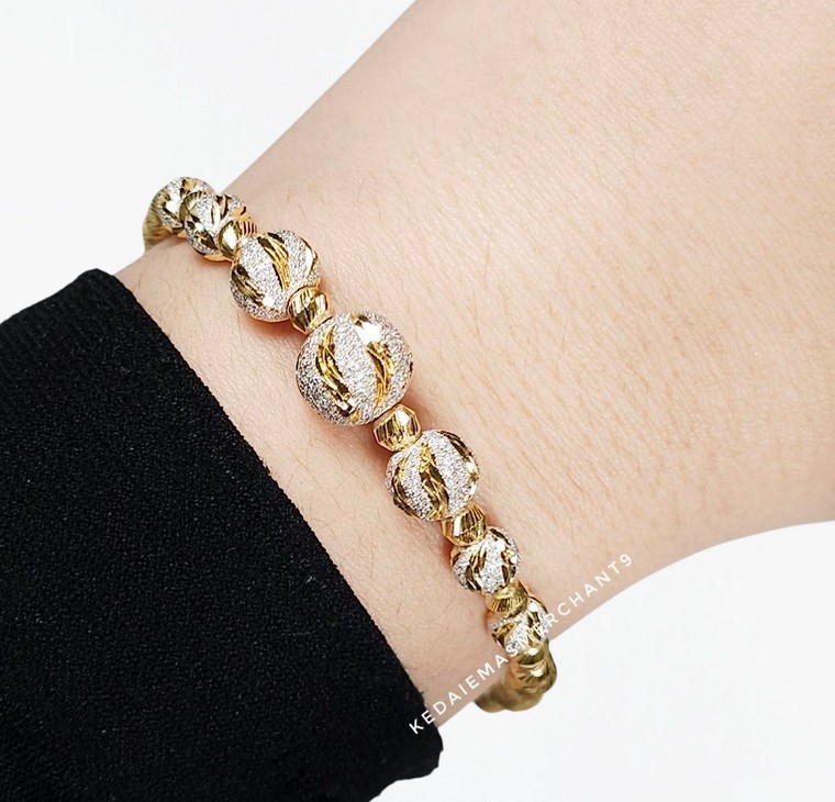 Merchant9 Rantai Tangan Choker Bola Marble 2C L:0.9CM