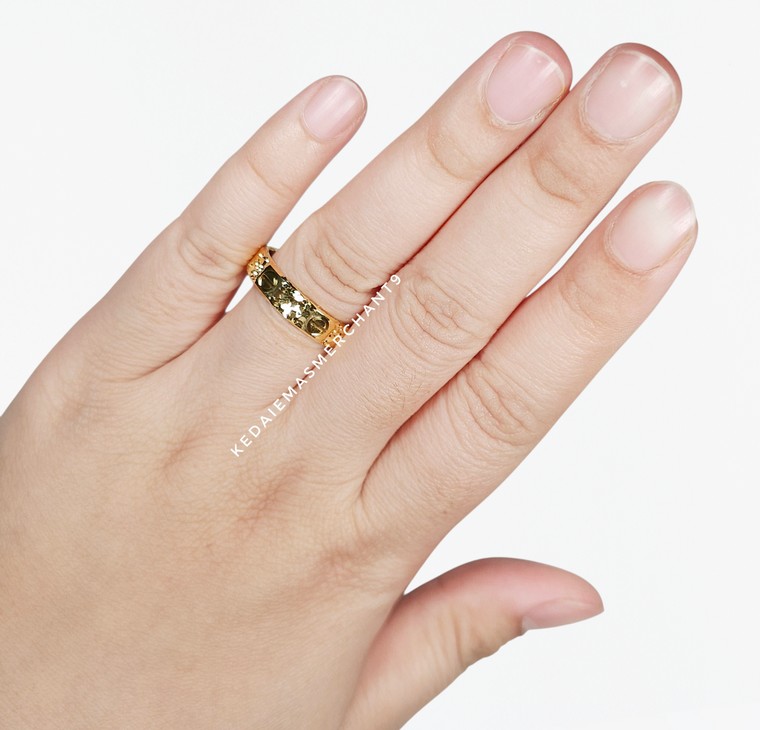 Merchant9 Cincin Emas Belah Rotan Ctier Leona L:0.5CM