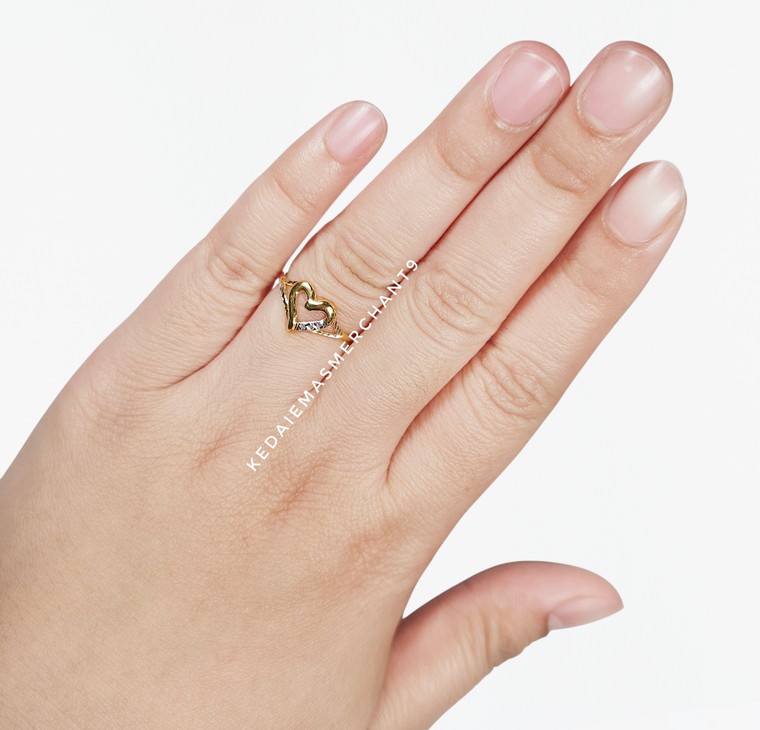 Merchant9 Cincin Emas Love Polish Diamond Cut L:0.9CM
