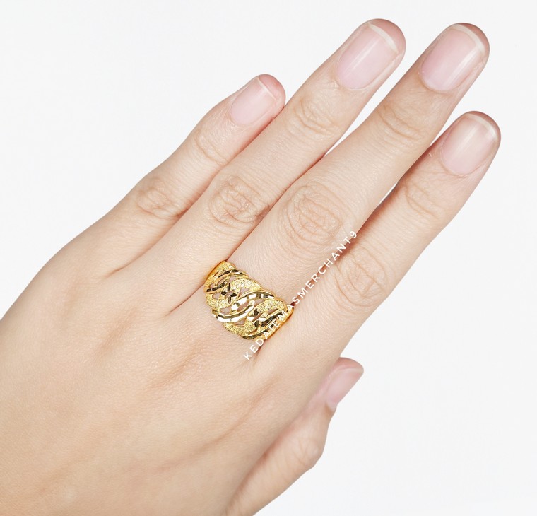 Merchant9 Cincin Emas Kait Pasir Star L:1.3CM