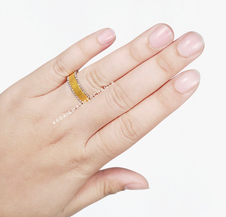 Merchant9 Cincin Emas Cinnamon Boba L:0.6CM