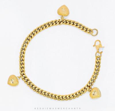 Merchant9 Rantai Tangan Mesin Love Gantung Loceng L:0.4CM