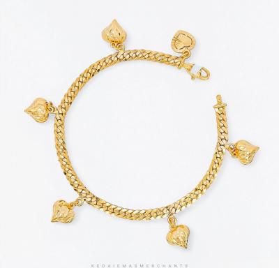 Merchant9 Rantai Tangan Gajah Dimensi Padu Gantung Love L:0.4CM