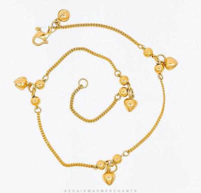 Merchant9 Rantai Kaki Mesin Gantung Love Polish L:0.1CM