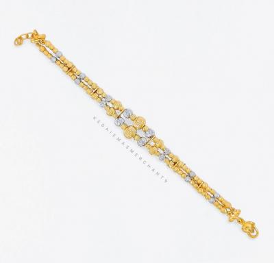 Merchant9 Rantai Tangan Candy Stripe 2 Layer Chrome L:1.5CM