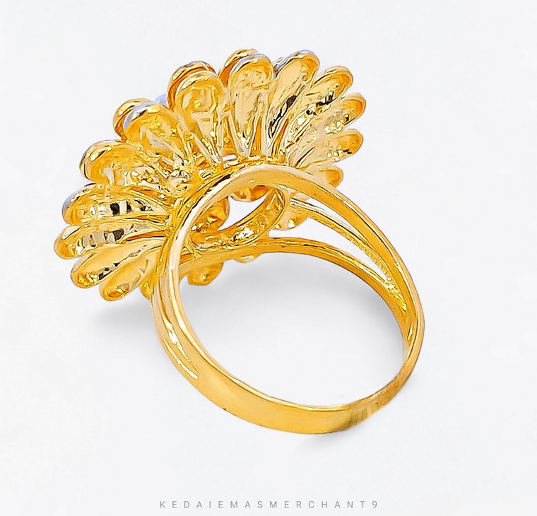 Merchant9 Cincin Emas Bunga Pulasan Chrome