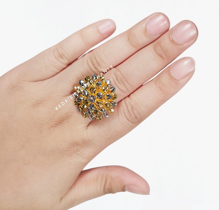Merchant9 Cincin Emas Bunga Pulasan Chrome