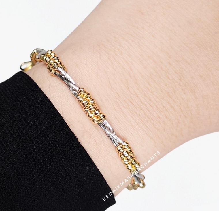 Merchant9 Rantai Tangan Megan Tocang 3 Boba 2C L:0.4CM