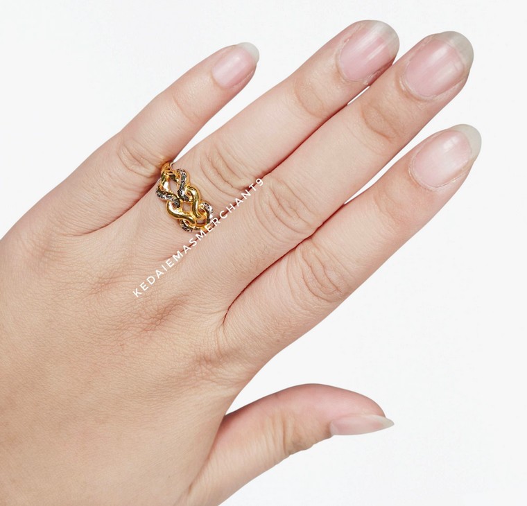 Merchant9 Cincin Emas Wave 2C L:1CM