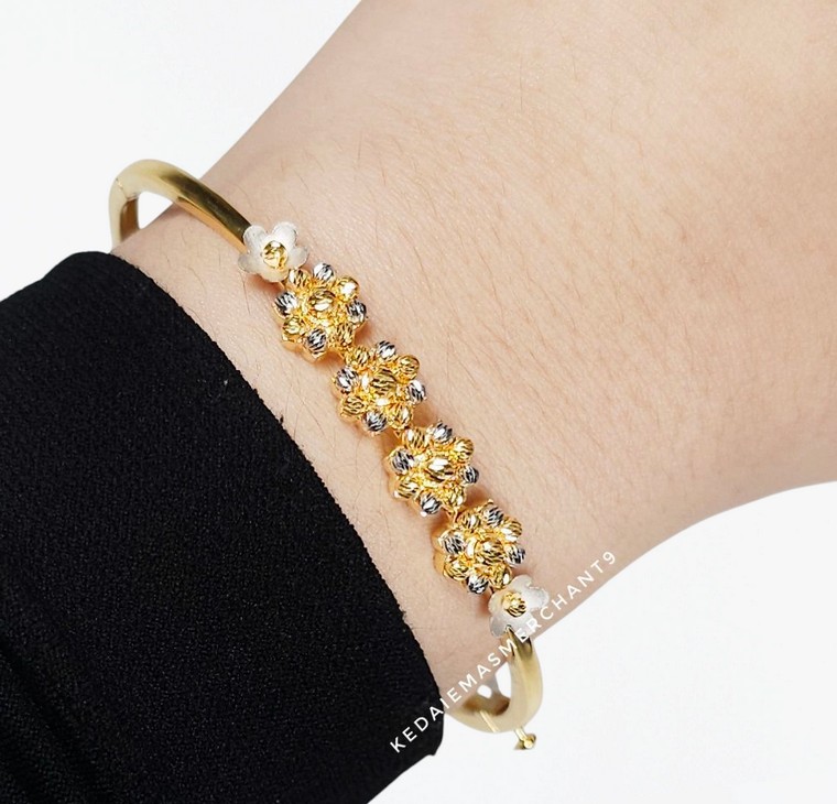 Merchant9 Gelang Florea 4 Kemboja 2C L:0.75CM