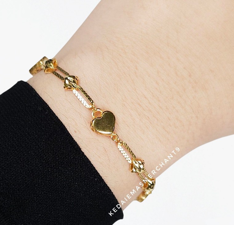 Merchant9 Rantai Tangan Paperclip Cube Love L:0.5CM